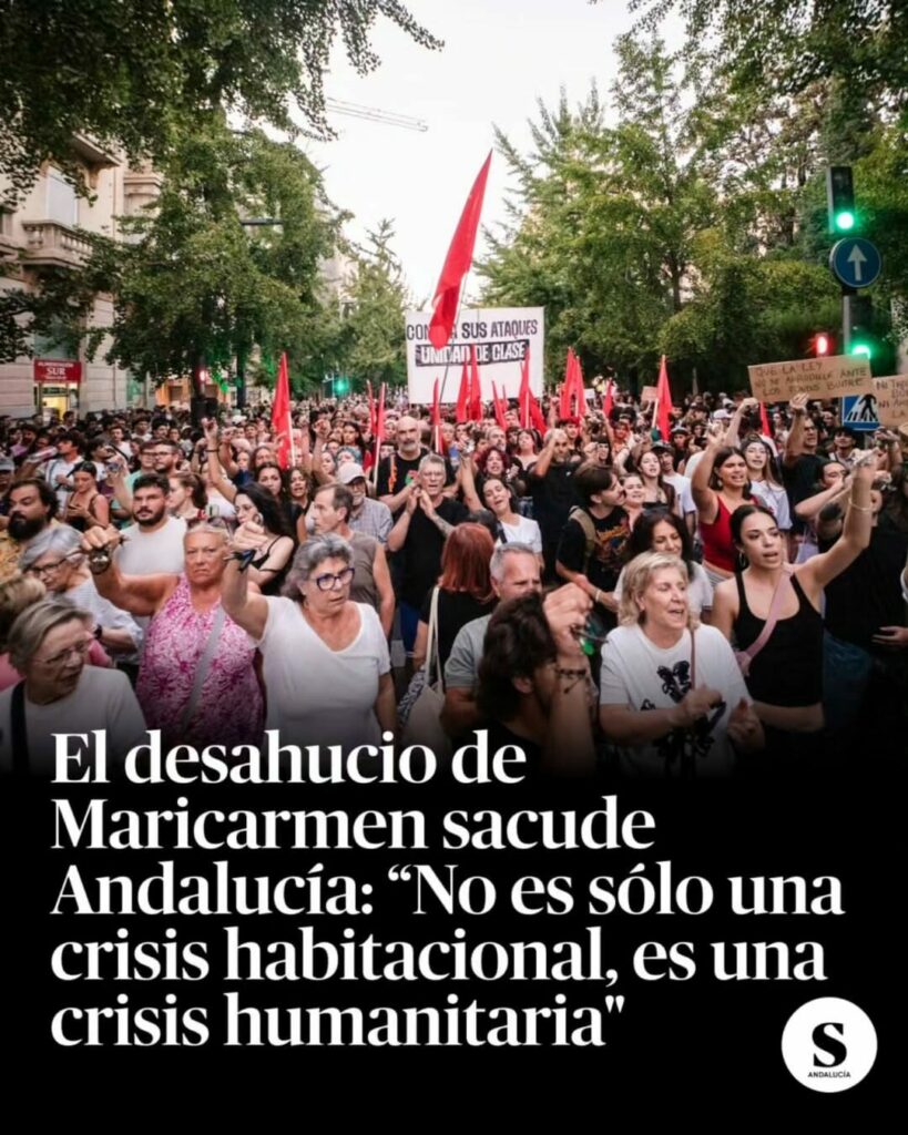 El desahucio de Maricarmen sacude Andalucía: “No es sólo una crisis habitacional, es una crisis humanitaria».