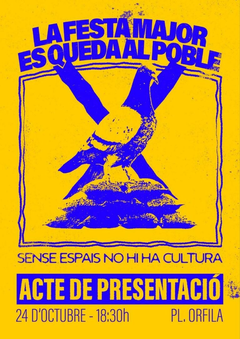 24/10/26 Acte de presentació del Manifest: Sense espais no hi ha cultura!
