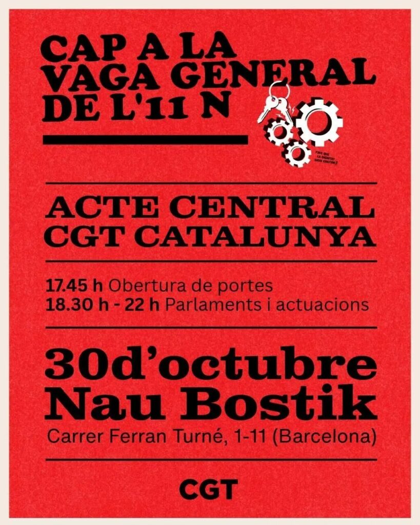 Acte central de CGT per la vaga general