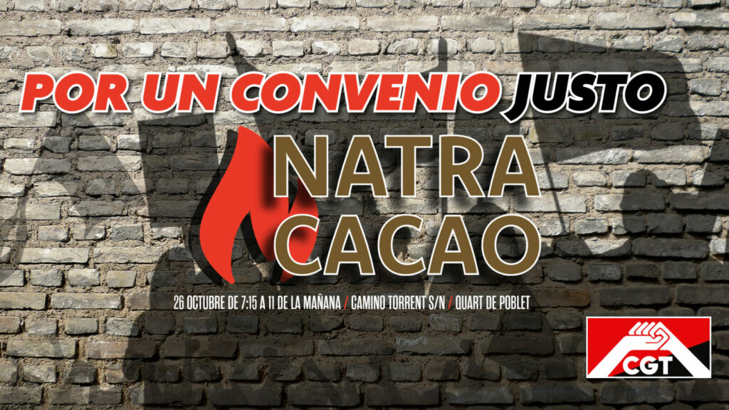 CGT convoca una concentración frente a Natra Cacao