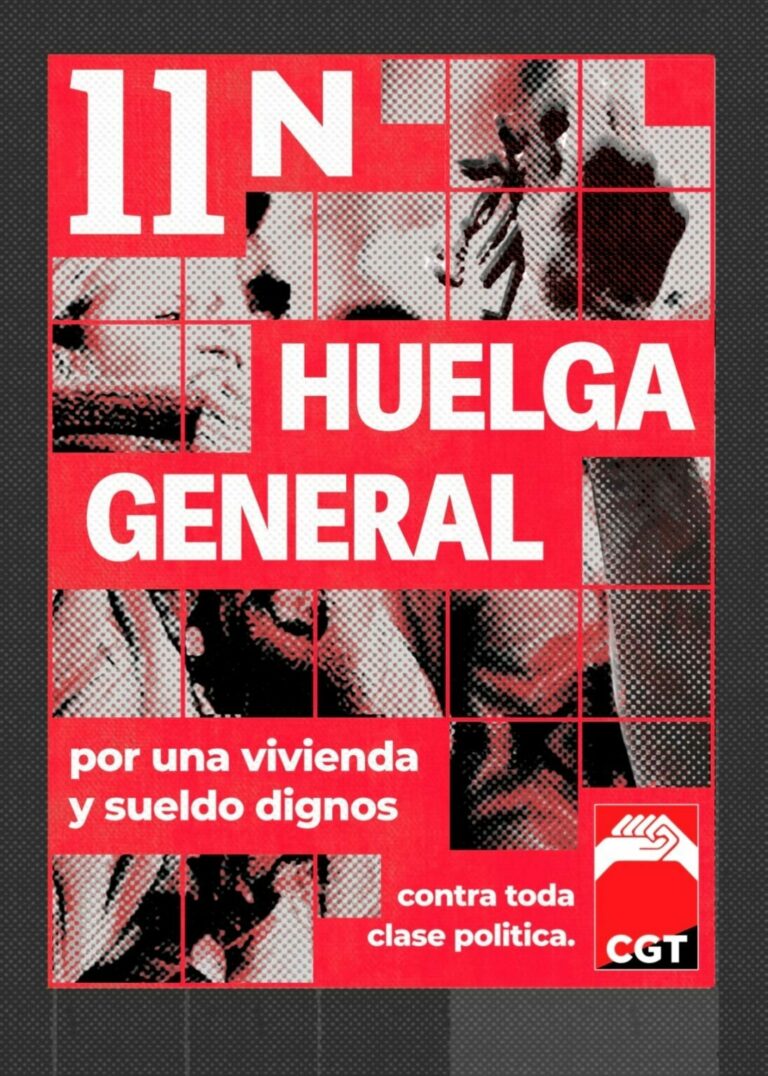 CONVOCATORIA DE HUELGA GENERAL – 11 DE NOVIEMBRE.