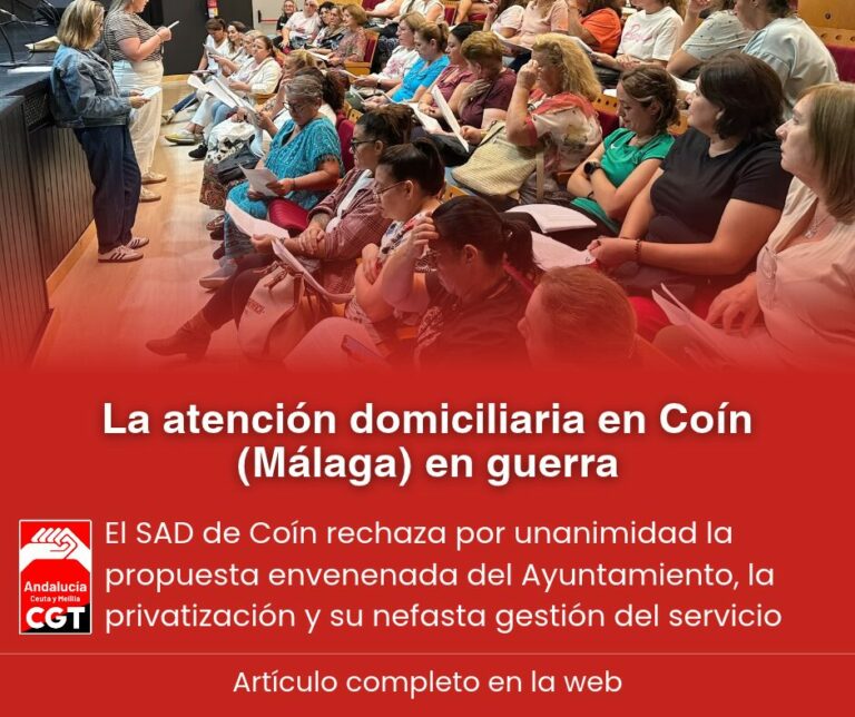 El SAD de Coín rechaza por unanimidad la propuesta del Ayuntamiento y acuerda movilizarse