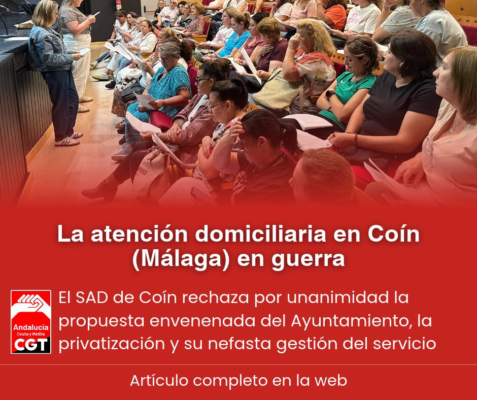 El SAD de Coín rechaza por unanimidad la propuesta del Ayuntamiento y acuerda movilizarse