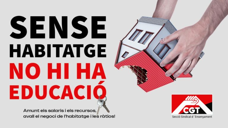 L’Educació comença amb la casa, sense casa no hi ha educació