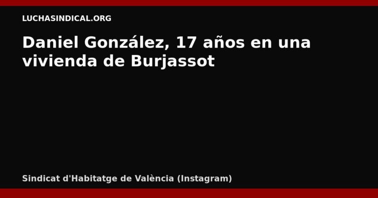 Daniel González, 17 anys en un habitatge a Burjassot