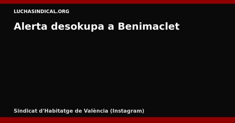 Alerta desokupa a Benimaclet