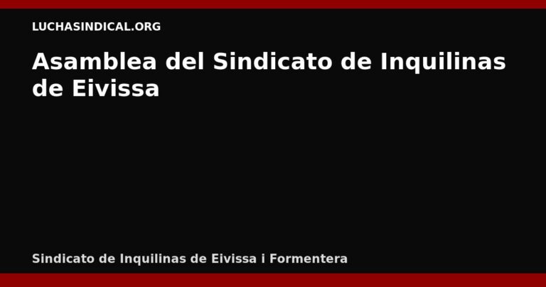 Asamblea del Sindicato de Inquilinas de Eivissa